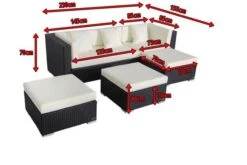OUTFLEXX Loungemöbel-Set, Schwarz, Polyrattan, 5 Personen, Wasserfeste Kissenbox, Inkl. Kaffeetisch 18 OUTFLEXX Loungemöbel-Set, Schwarz, Polyrattan, 5 Personen, Wasserfeste Kissenbox, Inkl. Kaffeetisch -Gartenmöbel 5 18226 BOX B.jpg