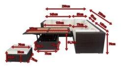 OUTFLEXX Loungemöbel-Set, Braun, Polyrattan, 6 Personen, Wasserfeste Kissenbox, Inkl. Loungetisch -Gartenmöbel 5 18230 BOX D.jpg