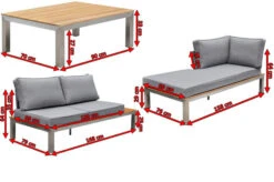 OUTFLEXX Loungemöbel, Silber/grau, Edelstahl/FSC-Teakholz/Textil, Für 4 Personen, Inkl. Kaffeetisch 15 OUTFLEXX Loungemöbel, Silber/grau, Edelstahl/FSC-Teakholz/Textil, Für 4 Personen, Inkl. Kaffeetisch -Gartenmöbel 5 18298.jpg