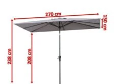 OUTFLEXX Mittelstockschirm, Hellgrau, Pulverbesch. Aluminium/Polyester PA-beschichtet, 270x150cm 16 OUTFLEXX Mittelstockschirm, Hellgrau, Pulverbesch. Aluminium/Polyester PA-beschichtet, 270x150cm -Gartenmöbel 5 18350.jpg