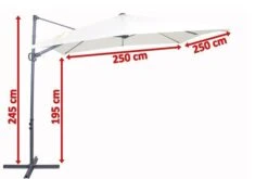 OUTFLEXX Ampelschirm, Anthrazit/creme, Pulverbesch. Aluminium, 250x250cm, Inkl. Plattenständer 14 OUTFLEXX Ampelschirm, Anthrazit/creme, Pulverbesch. Aluminium, 250x250cm, Inkl. Plattenständer -Gartenmöbel 5 18353.jpg