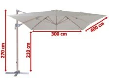 OUTFLEXX Ampelschirm, Creme, Aluminium In Holzoptik, 400x300cm, Inkl. Plattenständer -Gartenmöbel 5 18511.jpg