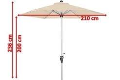 DOPPLER Active Auto Tilt Mittelstockschirm, Natur, Aluminium/Textil, Ø210cm, Höhenverstellbar, Knickbar, Mit Kurbel 10 DOPPLER Active Auto Tilt Mittelstockschirm, Natur, Aluminium/Textil, Ø210cm, Höhenverstellbar, Knickbar, Mit Kurbel -Gartenmöbel 5 18592 1.jpg