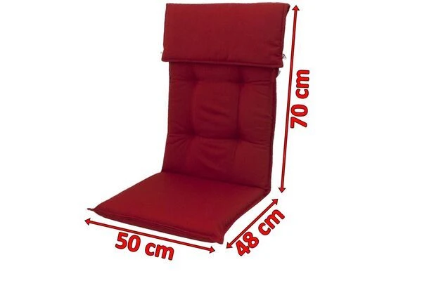 DOPPLER Stuhlauflage Hochlehner, Bordeaux, Dralon, 120x50x7cm, Mit DuPont Teflon Markenimprägnierung 5 DOPPLER Stuhlauflage Hochlehner, Bordeaux, Dralon, 120x50x7cm, Mit DuPont Teflon Markenimprägnierung – Bild 5