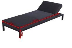 HARTMAN Adam Gartenliege, Sooty, Alu/Sunbrella, 4x4 Textilen, 195x70x30cm, Rückenlehne Verstellbar, Inkl. Kopfkissen 11 HARTMAN Adam Gartenliege, Sooty, Alu/Sunbrella, 4x4 Textilen, 195x70x30cm, Rückenlehne Verstellbar, Inkl. Kopfkissen -Gartenmöbel 5 18733.jpg