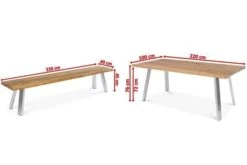 OUTFLEXX Esstischgarnitur, Edelstahl/recyceltes FSC-Teakholz, Tisch 220x100 Cm, 2 Bänke, A-Gestell -Gartenmöbel 5 19359.jpg