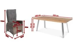 OUTFLEXX Esstischgarnitur, Edelstahl/recyceltes FSC-Teak, Tisch 220x100 Cm, 8 Hochlehner- Diningsessel, A-Gestell -Gartenmöbel 5 19381.jpg