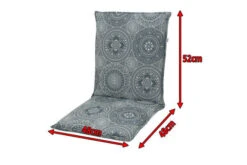 DOPPLER Lyra Stuhlauflage Niederlehner, Grau Gemustert, Polyester, 100 X 48 X 7 Cm, Mit Reißverschluss -Gartenmöbel 5 19682.jpg