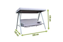 OUTFLEXX 3-Sitzer Hollywoodschaukel, Grau/anthrazit, Stahl/Polyester, 233x135 Cm, Mit Liegefunktion -Gartenmöbel 5 20117.jpg