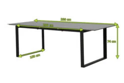 OUTFLEXX Alexander Ausziehtisch, Mattgrau, Alu, 206/266x100x74 Cm, Ausziehbare Tischplatte -Gartenmöbel 5 20121.jpg