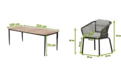 OUTFLEXX Oscar Esstischgarnitur, Anthrazit, Alu/FSC-Teak/Rope, Tisch 214x100 Cm, 8 Stühle , Tischplatte AusTeak -Gartenmöbel 5 20127.jpg