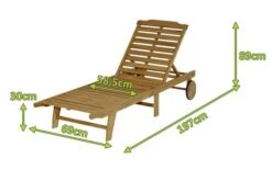Ploß Rollliege, FSC®-Akazienholz, Geölt, 197 X 69 X 30 Cm, Klappbar, Verstellbar -Gartenmöbel 5 20143.jpg