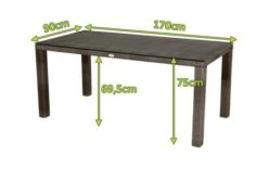 Ploß Rocking Dining Tisch, Grau/braun-meliert, Polyrattan, 170 X 90 Cm, Glasplatte In Steinoptik -Gartenmöbel 5 20157.jpg