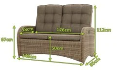 Ploß Rabida Comfort Dining / Lounge 2-Sitzer Sofa, Champagner-meliert, Polyrattan, 148x85x112 Cm, Verstellbar 23 Ploß Rabida Comfort Dining / Lounge 2-Sitzer Sofa, Champagner-meliert, Polyrattan, 148x85x112 Cm, Verstellbar -Gartenmöbel 5 20163.jpg
