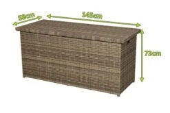 Ploß Rabida Kissenbox, Champagner-meliert, Polyrattan, 145x58x73 Cm, Inkl. Inlay -Gartenmöbel 5 20174.jpg