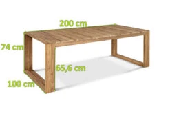OUTFLEXX Anok Esstisch, Natur, Recycled FSC®-Teak, 200x100 -Gartenmöbel 5 20299.jpg