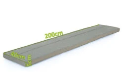 OUTFLEXX Bankauflage, Grau, Olefin, 200x40x5cm, Für Anok Bank 20300, Mit Reißverschluss -Gartenmöbel 5 20301.jpg