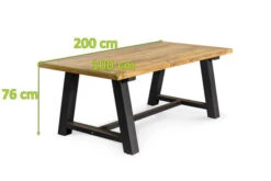 OUTFLEXX Belanda Esstisch, Dark Grey/natur, Alu/recycled FSC®-Teak, 200x100x76cm, Rustikal Gebürstet, A-Gestell -Gartenmöbel 5 20321.jpg