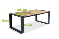 OUTFLEXX Kona Esstisch, Dark Grey/natur, Alu/recycled FSC®-Teak, 200x100x76cm, Rustikal Gebürstet, U-Gestell -Gartenmöbel 5 20328.jpg