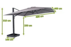 OUTFLEXX Ultimate L Ampelschirm, Anthrazit/grau, Alu/Spuncrylic®, 400x400cm, Inkl. Befüllbarem Schirmständer -Gartenmöbel 5 20365.jpg