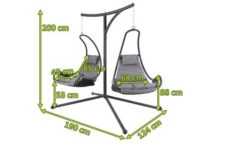 OUTFLEXX Doppelhängesessel, Anthrazit Matt/schwarz, Stahl/Textilene, 190x124x200cm, Inkl. Polster -Gartenmöbel 5 21534.jpg