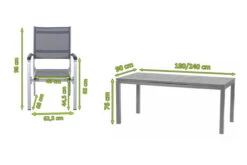 KETTLER Friends Esstischgarnitur, Silber/anthrazit, Alu/Textilene, Tisch 180/240 X 90 Cm, 8 Stapelsessel -Gartenmöbel 5 21553.jpg