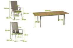 STERN Cardiff Esstischgarnitur, Silber/taupe, Edelstahl/Textilen/FSC-Teakholz, 162/220 X 90 Cm, 4 Stapel-, 2 Multipos, Butterfly-Auszug -Gartenmöbel 5 22461.jpg