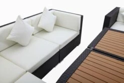OUTFLEXX Loungemöbel-Set, Braun, Polyrattan, Für 5 Personen, Inkl. Loungetisch, Wasserfeste Kissenbox -Gartenmöbel 6 1713 BOX D.jpg