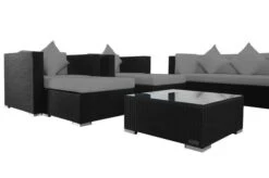 OUTFLEXX Loungemöbel-Set, Schwarz, Polyrattan, Für 9 Personen, Inkl. Kaffeetisch, Wasserfeste Kissenbox 12 OUTFLEXX Loungemöbel-Set, Schwarz, Polyrattan, Für 9 Personen, Inkl. Kaffeetisch, Wasserfeste Kissenbox -Gartenmöbel 6 1716 BOX B.jpg
