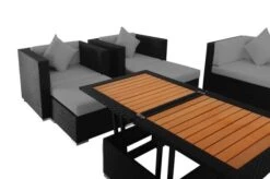 OUTFLEXX Loungemöbel-Set, Schwarz, Polyrattan, Für 9 Personen, Inkl. Loungetisch, Wasserfeste Kissenbox -Gartenmöbel 6 1716 BOX D.jpg