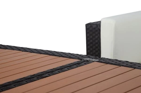 OUTFLEXX Loungemöbel-Set, Braun, Polyrattan, 5 Personen, Wasserfeste Kissenbox, Inkl. Loungetisch 7 OUTFLEXX Loungemöbel-Set, Braun, Polyrattan, 5 Personen, Wasserfeste Kissenbox, Inkl. Loungetisch – Bild 7