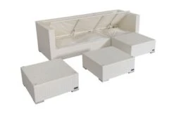 OUTFLEXX Loungemöbel-Set, Weiß, Polyrattan, 5 Personen, Wasserfeste Kissenbox, Inkl. Kaffeetisch -Gartenmöbel 6 18228 BOX B.jpg