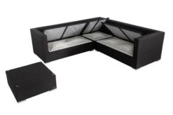 OUTFLEXX Loungemöbel-Set, Schwarz, Polyrattan, 6 Personen, Wasserfeste Kissenbox -Gartenmöbel 6 18229 BOX A.jpg