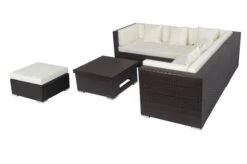 OUTFLEXX Loungemöbel-Set, Braun, Polyrattan, 6 Personen, Wasserfeste Kissenbox, Inkl. Loungetisch -Gartenmöbel 6 18230 BOX D.jpg