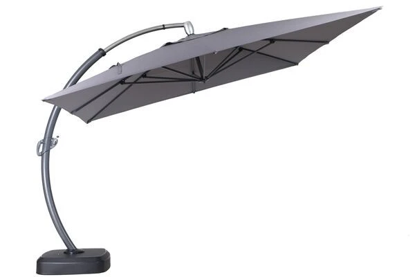 OUTFLEXX Luxus Ampelschirm, Anthrazit, Edelstahl/Aluminium, 350x350cm, Inkl. Schirmständer Und Schutzhülle 6 OUTFLEXX Luxus Ampelschirm, Anthrazit, Edelstahl/Aluminium, 350x350cm, Inkl. Schirmständer Und Schutzhülle – Bild 6