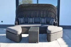OUTFLEXX Houston Loungebett, Grau, Polyrattan, Doppel-halbrund, Viele Stellmöglichkeiten, Dach Klappbar -Gartenmöbel 6 18543.jpg