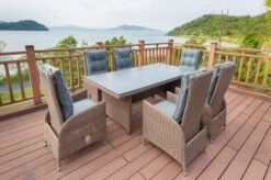 OUTFLEXX Dining Tisch, Hellbraun, Polyrattan, 200 X 95 Cm, Tischplatte Spraystone, 6mm -Gartenmöbel 6 20676.jpg