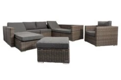 OUTFLEXX Loungegarnitur, Polyrattan/Teakholz, Tisch 160x90cm, Für 10 Personen, Wasserfeste Kissenbox -Gartenmöbel 7 19398.jpg