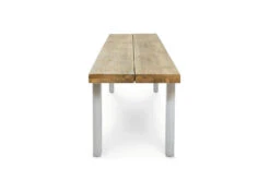 OUTFLEXX Bank, Natur, Edelstahl & Recycled FSC-Teak, 240x40x45cm, Baumkante -Gartenmöbel 7 20358.jpg