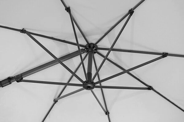 Schneider® SCHNEIDER Rhodos Eco Twist Ampelschirm, Grau, 300x300 Cm, Rund 5 Schneider® SCHNEIDER Rhodos Eco Twist Ampelschirm, Grau, 300x300 Cm, Rund – Bild 5