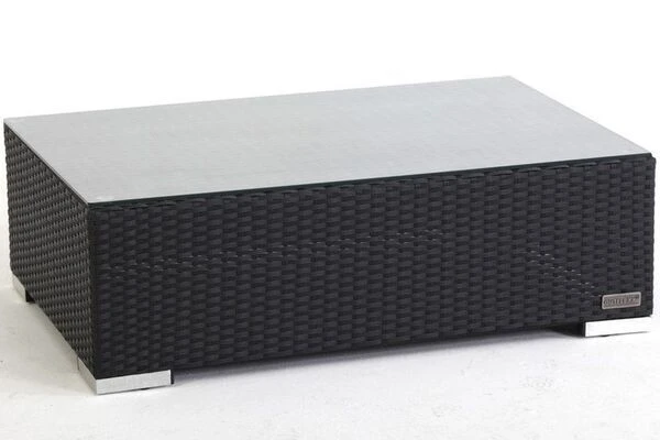 OUTFLEXX Kaffeetisch, Schwarz, Polyrattan, 95x65cm, Mit Glas-Tischplatte 7 OUTFLEXX Kaffeetisch, Schwarz, Polyrattan, 95x65cm, Mit Glas-Tischplatte – Bild 7