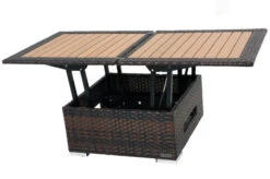 OUTFLEXX Loungetisch Höhenverstellbar, Braun-marmoriert, Polyrattan, 75/152x75x40/64,5cm -Gartenmöbel 7 8887.jpg