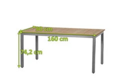 SIENA GARDEN Geneva Dining Tisch, Alu / FSC Teak, 160 X 90 Cm, 6 Personen -Gartenmöbel 8138 4 5.jpg