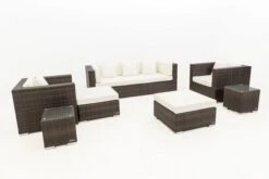 OUTFLEXX Loungemöbel-Set, Braun Marmoriert, Polyrattan, 6 Pers, Wasserfeste Kissenbox, Inkl. Beistelltisch -Gartenmöbel 8 16063 BOX B.jpg