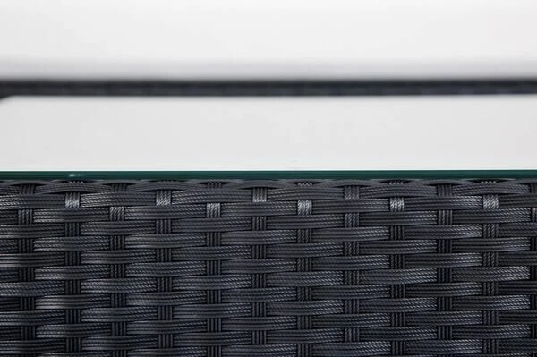 OUTFLEXX Loungemöbel-Set, Schwarz, Polyrattan, 5 Personen, Wasserfeste Kissenbox, Inkl. Kaffeetisch 8 OUTFLEXX Loungemöbel-Set, Schwarz, Polyrattan, 5 Personen, Wasserfeste Kissenbox, Inkl. Kaffeetisch – Bild 8