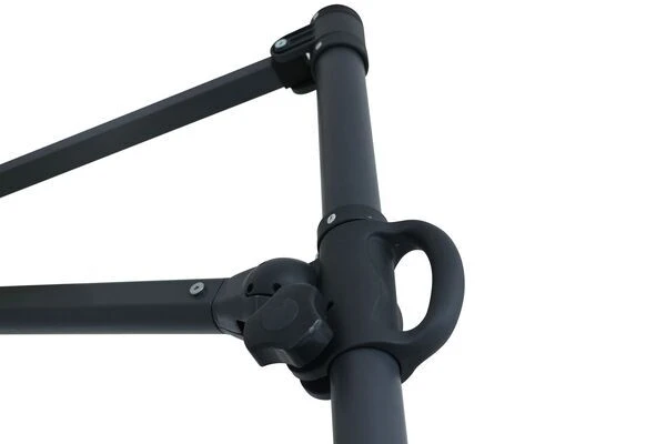 OUTFLEXX Ampelschirm, Anthrazit/creme, Pulverbesch. Aluminium, 250x250cm, Inkl. Plattenständer 8 OUTFLEXX Ampelschirm, Anthrazit/creme, Pulverbesch. Aluminium, 250x250cm, Inkl. Plattenständer – Bild 8