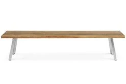 OUTFLEXX Esstischgarnitur, Edelstahl/recyceltes FSC-Teakholz, Tisch 220x100 Cm, 2 Bänke, A-Gestell -Gartenmöbel 8 19359.jpg