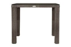 Ploß Rocking Dining Tisch, Grau/braun-meliert, Polyrattan, 90 X 90 Cm, Glasplatte In Steinoptik -Gartenmöbel 8 20156.jpg