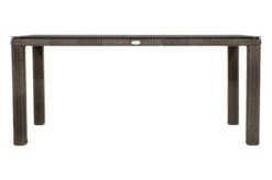 Ploß Rocking Dining Tisch, Grau/braun-meliert, Polyrattan, 170 X 90 Cm, Glasplatte In Steinoptik -Gartenmöbel 8 20157.jpg