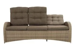 Ploß Rabida Comfort Dining / Lounge 3-Sitzer Sofa, Champagner-meliert, Polyrattan, 210x85x112 Cm, Verstellbar -Gartenmöbel 8 20164.jpg